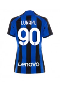 Inter Milan Romelu Lukaku #90 Voetbaltruitje Thuis tenue Dames 2022-23 Korte Mouw